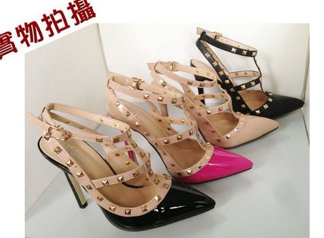 pointy studded heels