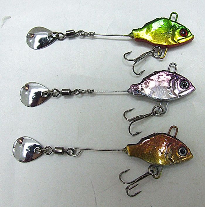 Lead Bait Fishing Tackle Jig Fishing Lure Lead Fish Shape with Spinner