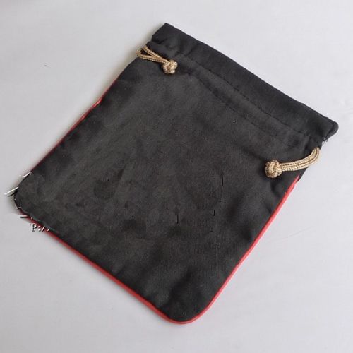 Black Cotton Drawstring Bags Decorate Gift Bag Reusable Cloth Bags ...
