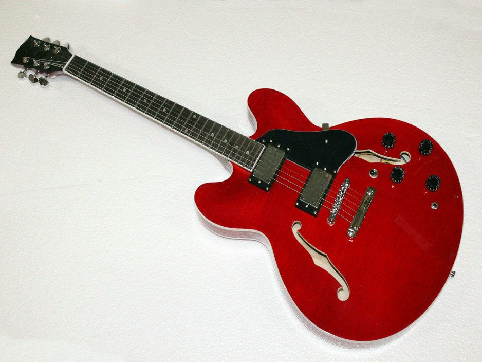 New Red Hollow Body Jazz Electric Guitars 335 Oem Guitar Wholesale