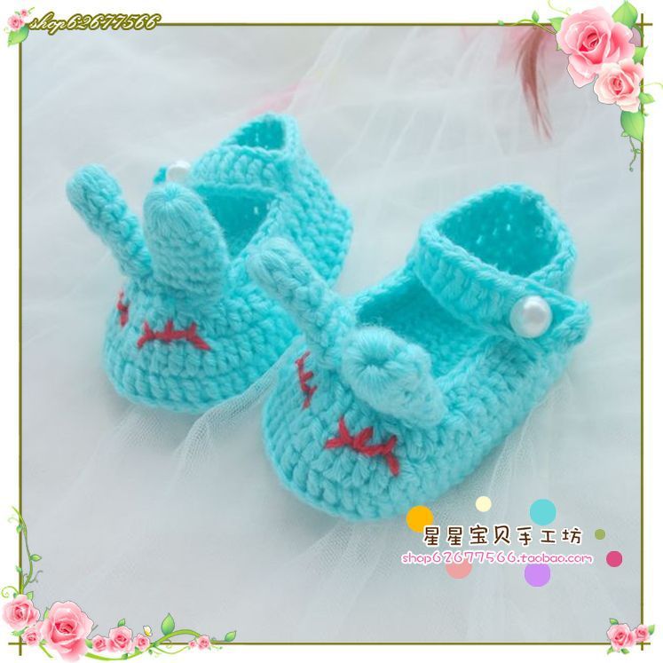 Baby Yarn Shoes 0-1 Year Old Baby Toddler Shoes Soft Shoes Outsole ...