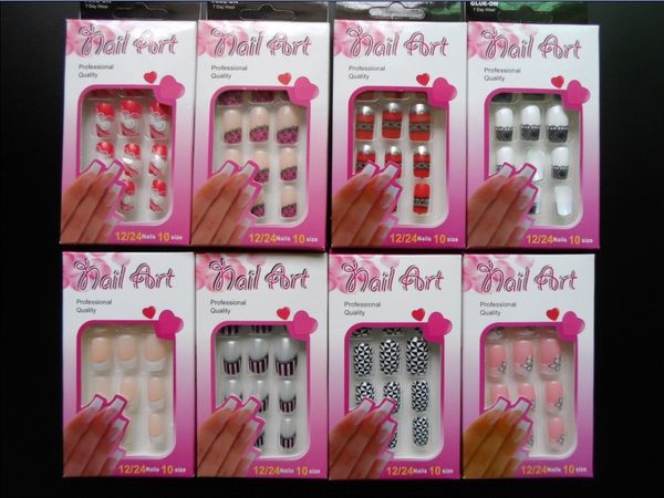 New Arrive (24pcs/set) ABS False Nail Full Tips Pre Designed French with Free Nail Glue Free Shipping#075
New Arrive (24pcs/set) ABS False Nail Full Tips Pre Designed French with Free Nail Glue Free Shipping#075