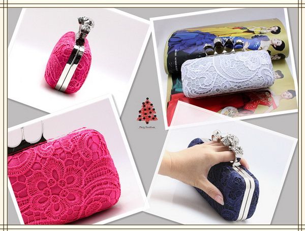Type-3 Ladies Lace Skull Clutch Knuckle Rings Four Fingers Handbag Evening Purse Wedding bag 9 colors for choose 03918b, Red
Type-3 Ladies Lace Skull Clutch Knuckle Rings Four Fingers Handbag Evening Purse Wedding bag 9 colors for choose 03918b, Red