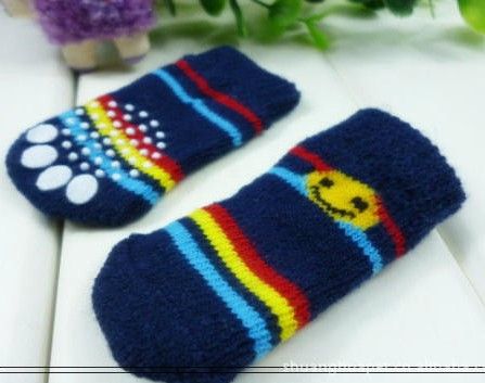 Free shipping mixed S M L color Fashion Design pet Dog Socks 40pcs/lot=10sets/lot Hot sales