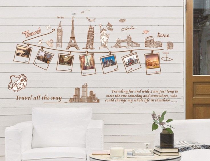 Living Room Decor Stickers wholesale removable self adhesive wall stickers global travel wall Living Room Decor Stickers wholesale removable self adhesive wall stickers global travel wall