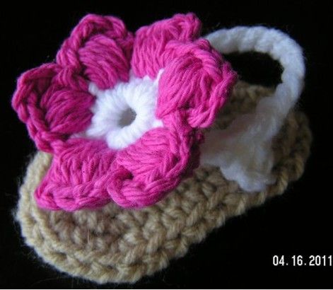 Crochet Baby Sandals Pattern, Baby Booties Crochet Pattern, Orchid ...