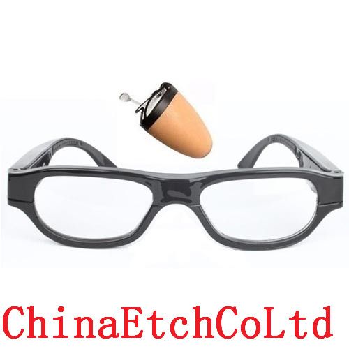 Spy Earpiece ,Bluetooth Glasses Transmitter With Earpiece Receiver