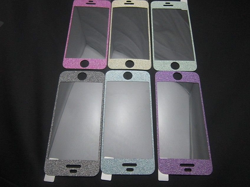 Bling Glitter color sticker for iphone 5 5G