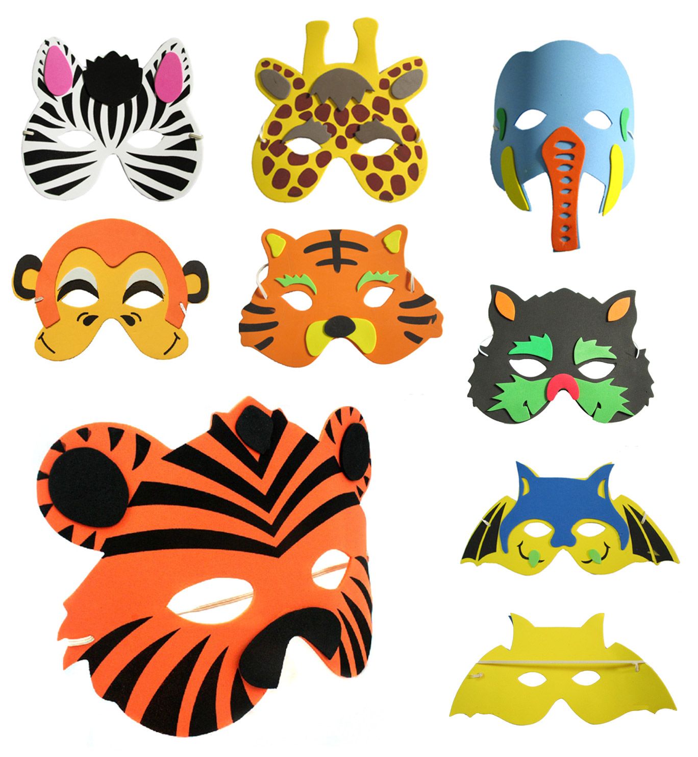 Assorted Kids Foam Animal Masks Masquerade Mask Mask Costume
