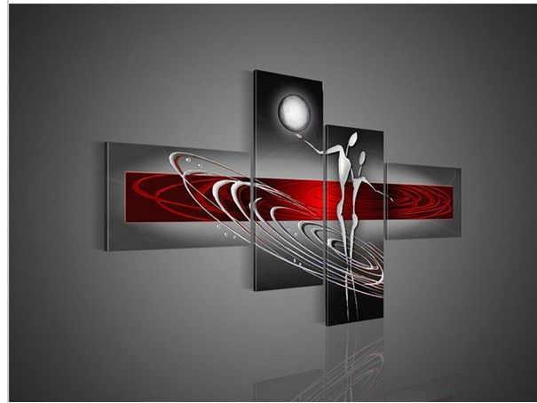 4 Piece Wall Art wall art modern abstract hot sale oil painting on canvas for home 4 Piece Wall Art wall art modern abstract hot sale oil painting on canvas for home