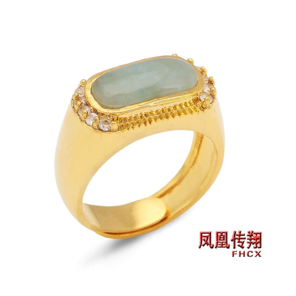 2017 B002 Men's Rings Gold Plated 24k Male Models Opening Can Be