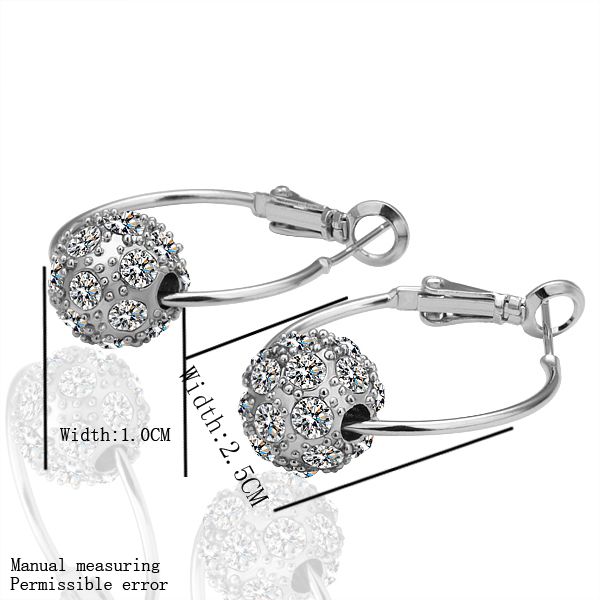2013 Cheap Fashion 18k White Gold Plated Crystal Earrings For Women ...