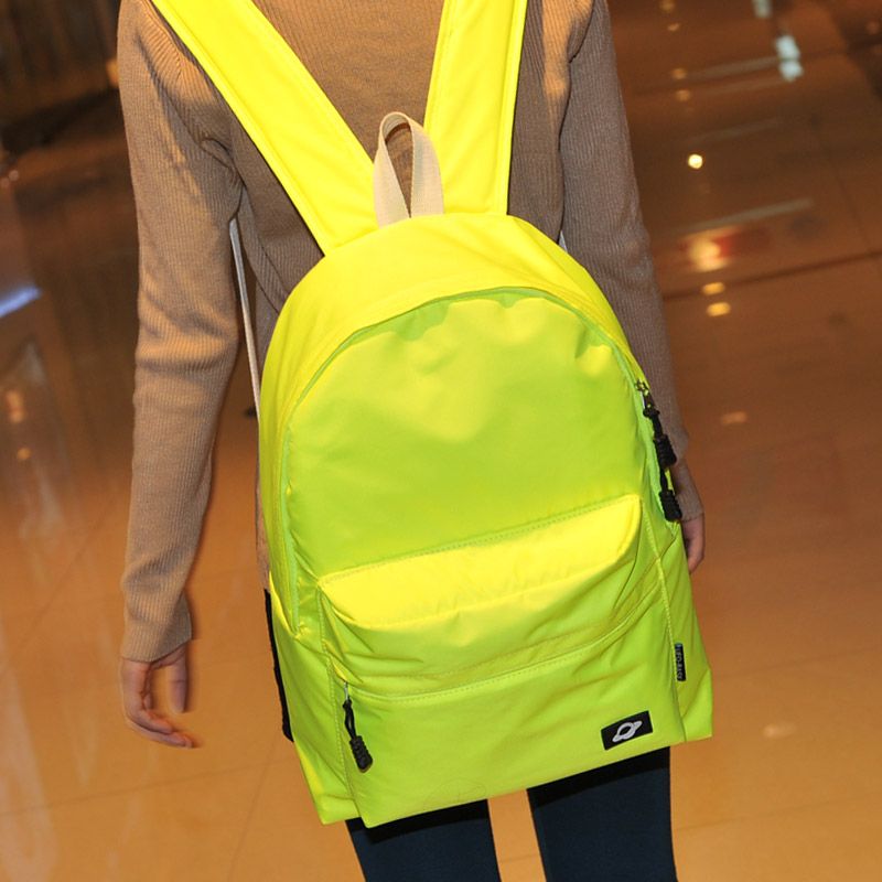 Neon color brief backpack school bag backpack casual bag backpack j238