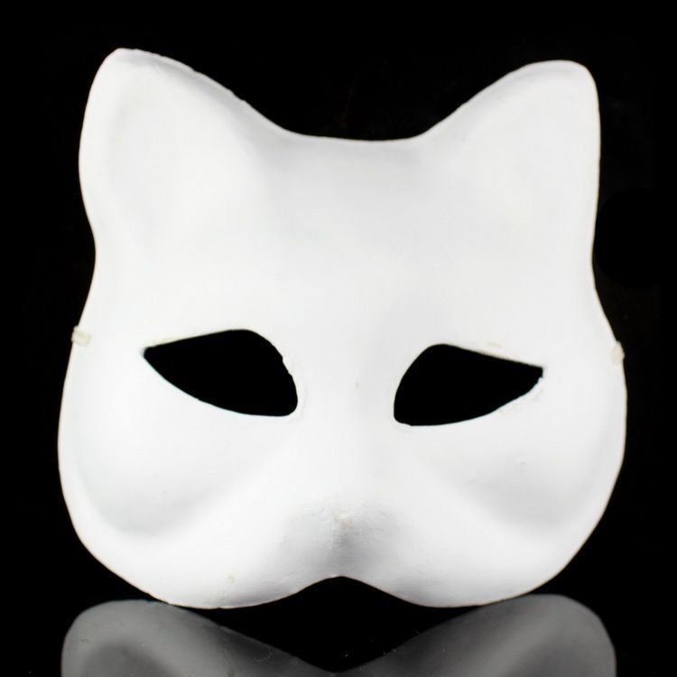 Animal Plain White Masks Diy Environmental Pulp Masks Fine Art Painting