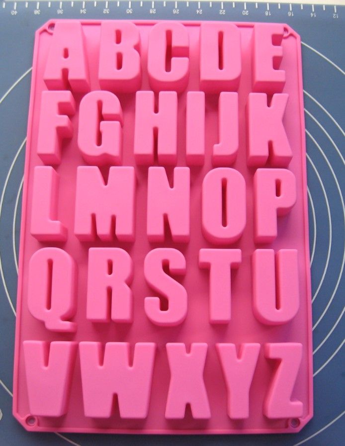 2018 New Silicone Letter Cake Chocolate Mold Ice Maker