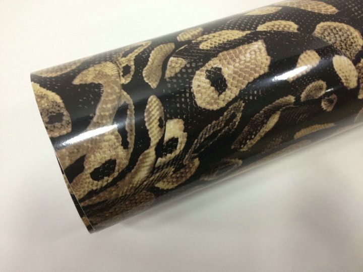 Glossy Elapid Snake Skin Design Car Protection Vinyl Film 3D Wrap