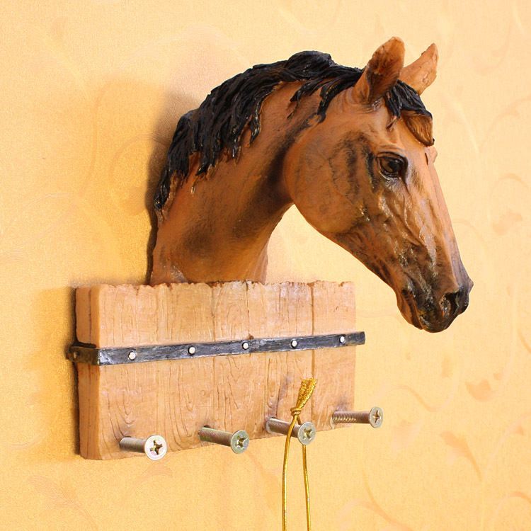 2017 Tame! Resin Horsehead Coathook Holiday Gifts Home Decor Wall Hooks