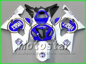 Beyaz Mavi Şanslı Strike Karoser Suzuki GSXR 600 750 K4 2004 2005 GSXR600 GSXR750 04 05 R600 R750 PERSASYONLARI