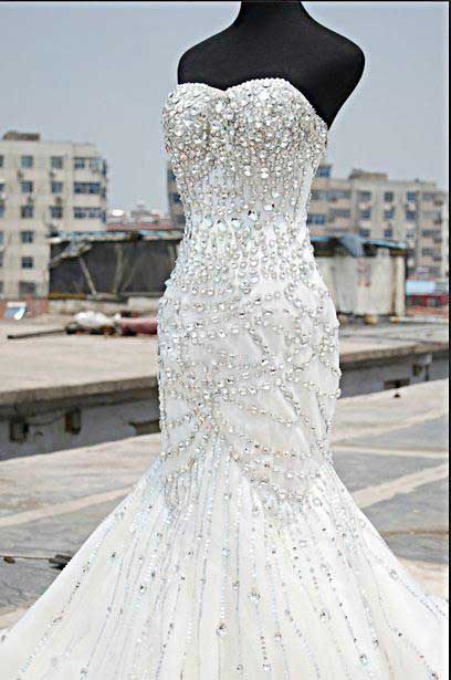 Rhinestones wedding dresses