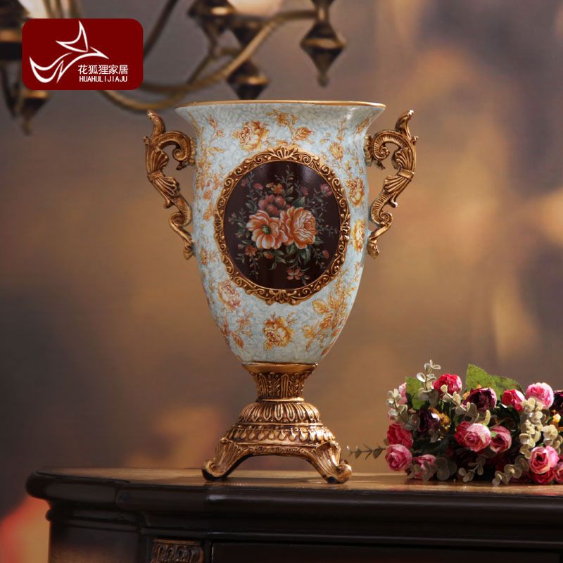 Luxury Fashion Large Ceramic Floor Vase Fashion Home Decoration Resin