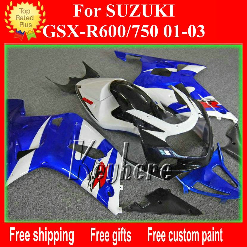 Custom race fairing kit for SUZUKI GSXR 600/750 01 02 03 GSX R600/750 GSXR600 2001 2002 2003 k1 fairings G1g blue white motorcycle body work, Same as picture
Custom race fairing kit for SUZUKI GSXR 600/750 01 02 03 GSX R600/750 GSXR600 2001 2002 2003 k1 fairings G1g blue white motorcycle body work, Same as picture