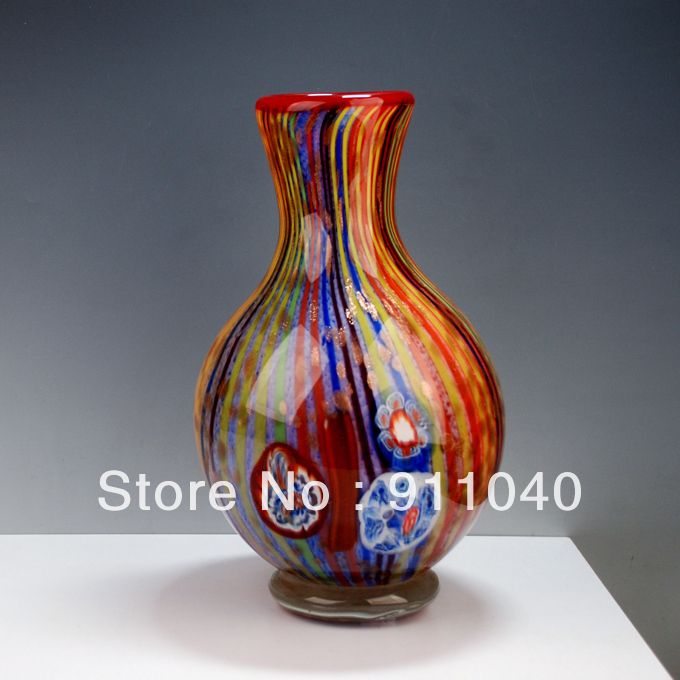 Antique Hand Blown Colored Glass Vase from Eccoguo,229.32