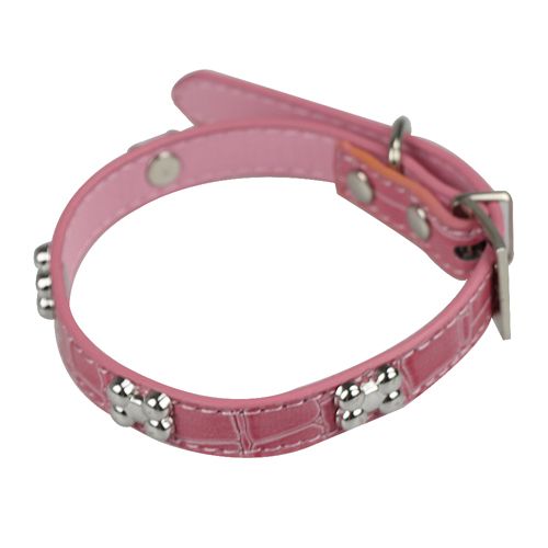 Pink Bone Leather Dog Collar For Small Dog Red Rhinestone Dog Collar ... Pink Bone Leather Dog Collar For Small Dog Red Rhinestone Dog Collar ...