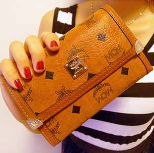 New Fashion Mcm Vistos Smart Wallet Women Brown Square Moneybag Men Card Coin Bags Ladies Long ...