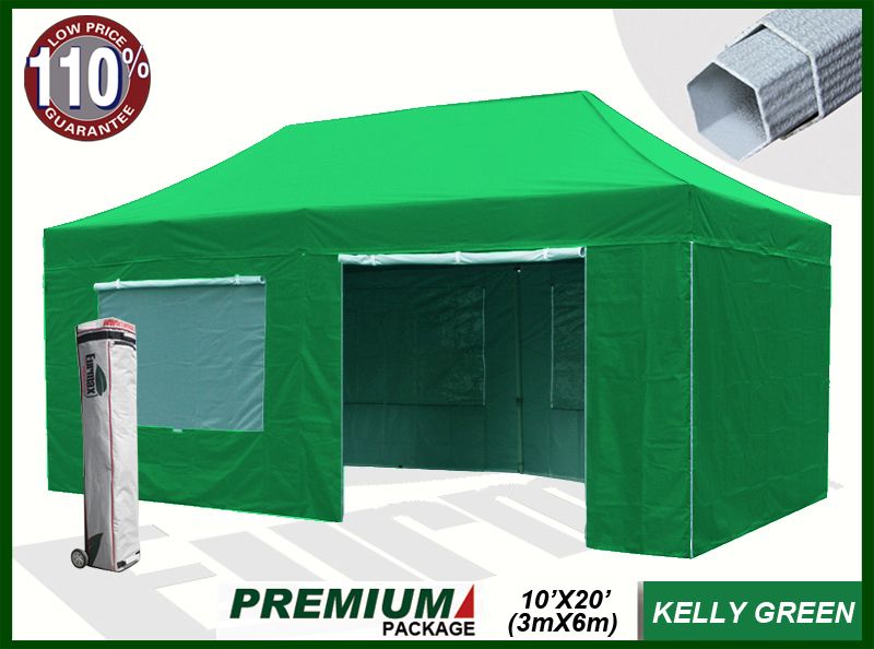 PREMIUM 10x20 EZ Pop Up Tent Instant Canopy Shade Mid Commercial Level
