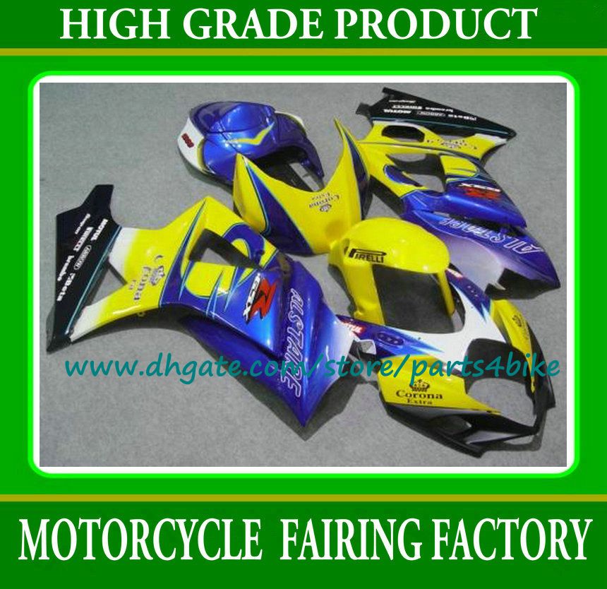Hot sale yellow/blue SUZUKI GSX R1000 fairing 07 08 GSXR 1000 ABS high grade plastic bodywork sets GSX-R1000 2008 K7 2007 with 7 gifts, Same as picture
Hot sale yellow/blue SUZUKI GSX R1000 fairing 07 08 GSXR 1000 ABS high grade plastic bodywork sets GSX-R1000 2008 K7 2007 with 7 gifts, Same as picture