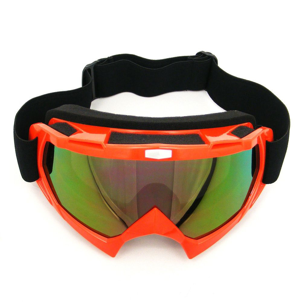 Red Motorcycle Motocross Bike Cross Country Flexible Goggles Tinted Lens Moto Goggles Bike