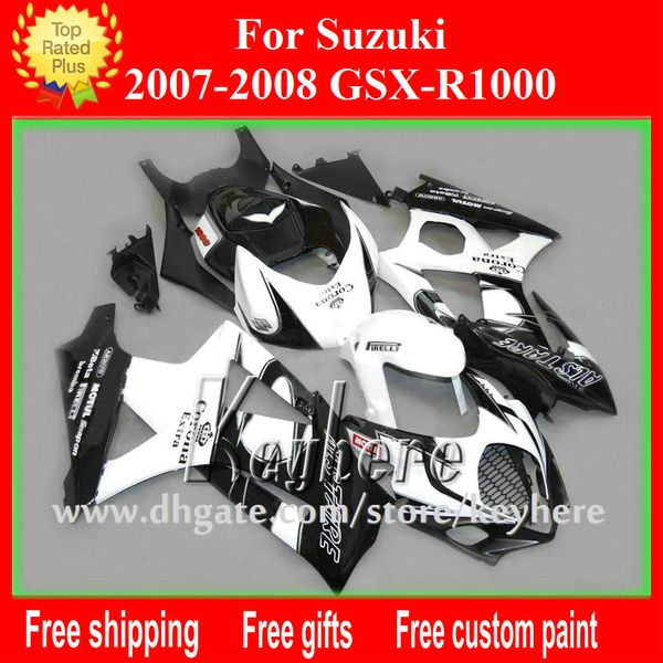Free Custom race fairing kit for SUZUKI 2007 2008 GSX R1000 GSXR 1000 07 08 K7 fairings G3j Corona white black aftermarket motorcycle parts
Free Custom race fairing kit for SUZUKI 2007 2008 GSX R1000 GSXR 1000 07 08 K7 fairings G3j Corona white black aftermarket motorcycle parts