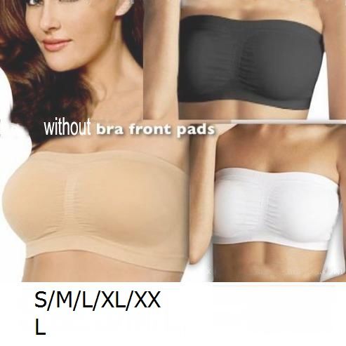 Sexy Strapless Sports Womens Bandeau Tube Top Bra Seamless Padded ...