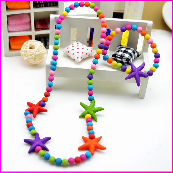 New Fashion Kids Necklaces Fluorescence Colorful Starfish Children ...