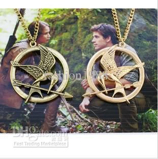 Fashion Jewelry Hunger Games LOGO Ridicule Bird Necklace Sided ...