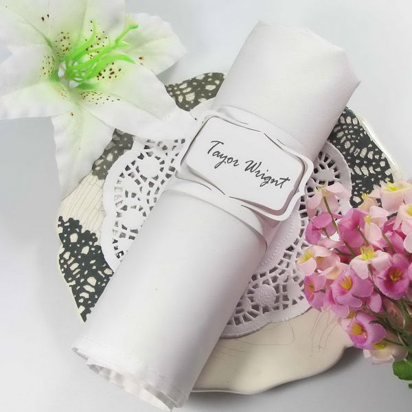 Simple Pearl Paper Napkin Ring Cheap Silver Napkin Rings Cheap Wedding