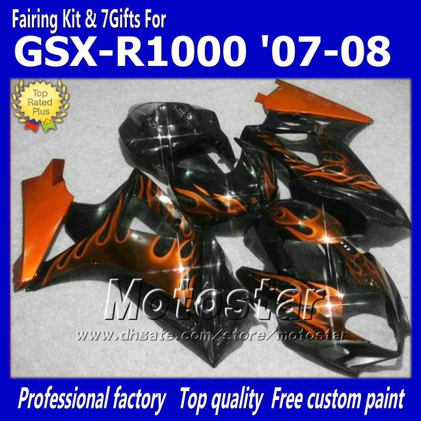 7 Gifts motorcycle fairings for SUZUKI 2007 2008 GSX-R1000 07 08 GSX-R1000 K7 GSXR1000 GSX R1000 orange flame in black ABS fairing dd88, Multi-color
7 Gifts motorcycle fairings for SUZUKI 2007 2008 GSX-R1000 07 08 GSX-R1000 K7 GSXR1000 GSX R1000 orange flame in black ABS fairing dd88, Multi-color