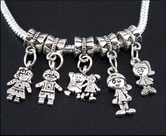 Boy\Girl Charms Big Hole Beads 100pcs/lot Tibetan Silver Dangles Fit European Bracelets Jewelry DIY Alloy Loose Beads
Boy\Girl Charms Big Hole Beads 100pcs/lot Tibetan Silver Dangles Fit European Bracelets Jewelry DIY Alloy Loose Beads