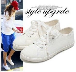 Blue 'Riley' White Netted Lace-up Sneakers for Women