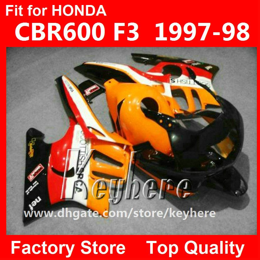 Free 7 gifts ABS Plastic fairing kit for Honda CBR600 97 98 CBR 600 1997 1998 F3 fairings G1C new high grade orange black motorcycle parts, Same as picture
Free 7 gifts ABS Plastic fairing kit for Honda CBR600 97 98 CBR 600 1997 1998 F3 fairings G1C new high grade orange black motorcycle parts, Same as picture