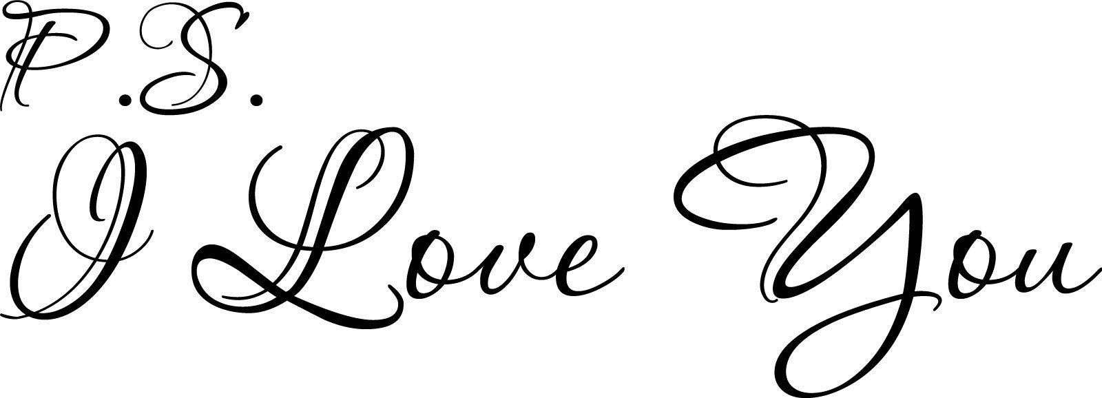 P.S. I Love You Cute Cursive Vinyl Wall Wall Stickers Buy Wholesale