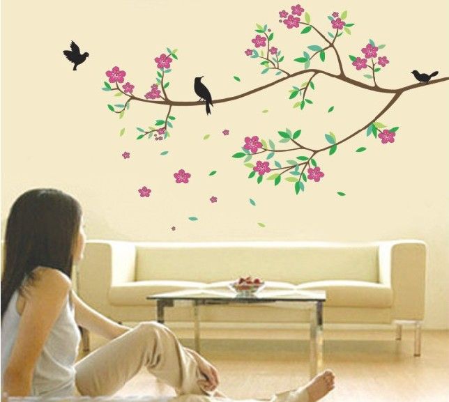 Wall Art Stickers wholesale removable birds and tree branch wall art stickers living Wall Art Stickers wholesale removable birds and tree branch wall art stickers living