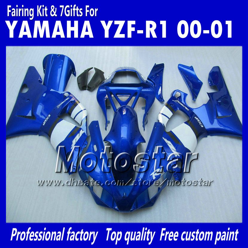 7 Gifts bodywork fairings for 2000 2001 Yamaha YZF R1 YZFR1 00 01 YZF-R1 YZF1000 glossy blue white full fairing kit MM12, Multi-color
7 Gifts bodywork fairings for 2000 2001 Yamaha YZF R1 YZFR1 00 01 YZF-R1 YZF1000 glossy blue white full fairing kit MM12, Multi-color