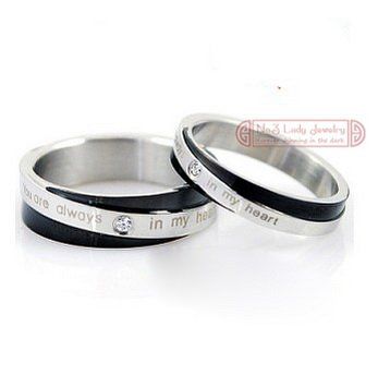 his and hers promise ring sets,Fashion Jewelry,Korean Couple Stainless ...