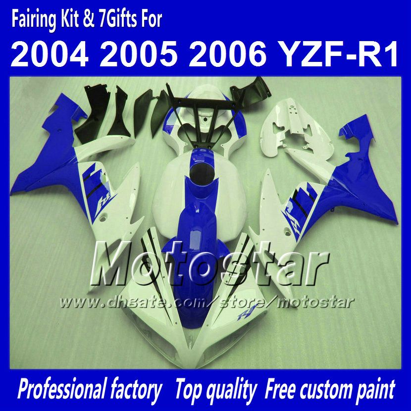 Full fairing kit for YAMAHA 2004 2005 2006 YZF-R1 04 05 06 YZF R1 YZFR1000 motorcycle Fairings set, Multi-color
Full fairing kit for YAMAHA 2004 2005 2006 YZF-R1 04 05 06 YZF R1 YZFR1000 motorcycle Fairings set, Multi-color