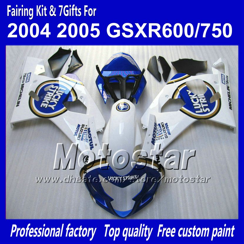 Fairings bodykit for SUZUKI GSXR 600 750 K4 2004 2005 GSXR600 GSXR750 04 05 R600 R750 glossy blue Lucky Strike ABS fairing, Multi-color
Fairings bodykit for SUZUKI GSXR 600 750 K4 2004 2005 GSXR600 GSXR750 04 05 R600 R750 glossy blue Lucky Strike ABS fairing, Multi-color