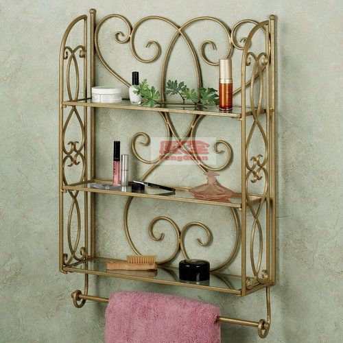 2017 Wrought Iron Towel Rack Bathroom Rack Bathroom Wall Storage Rack