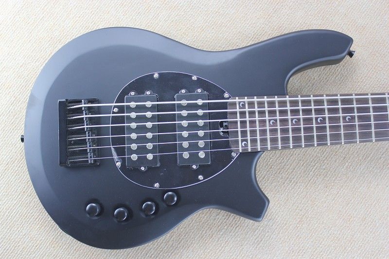6 Strings Bass Guitar, Active Pickups, Electric Bass Guitar, Black Mm
