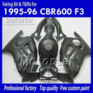 100% carenagens de molde de injeção para HONDA CBR600F3 95 96 CBR600 F3 1995 1996 CBR 600 F3 95 96 kit de carenagens de pintura preta cusom