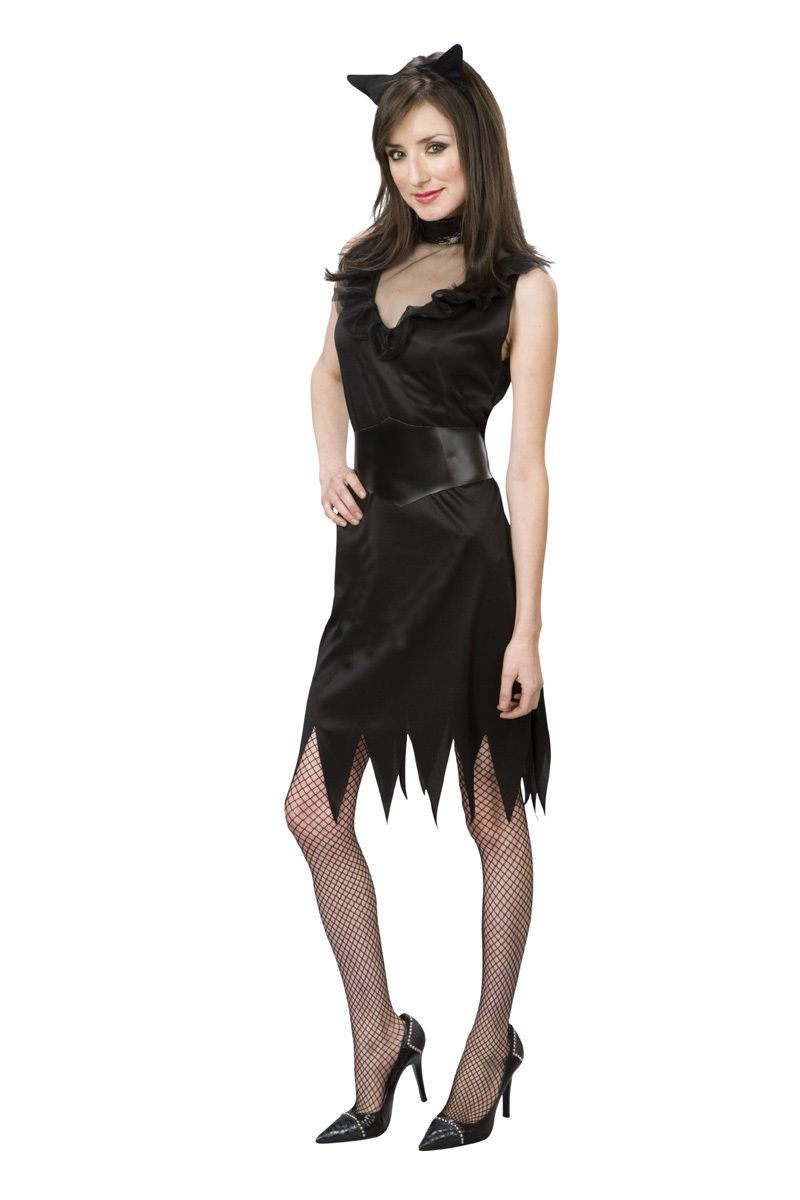 2017 Set Stretch Sexy Black Fancy Dress Pussy Cat Woman Halloween